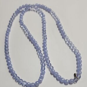 Acrylic Monet Periwinkle Blue Beaded Necklace